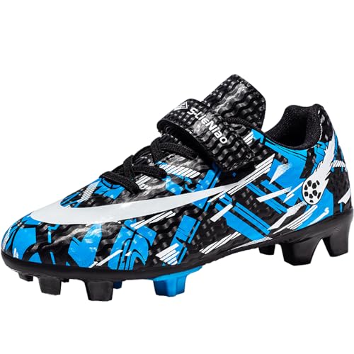 VTASQ Fußballschuhe Kinder Professionelle Athletics Fussballschuhe Jungen Mädchen Kids Outdoor Trainingsschuhe Football Schuhe Teens Sportschueh Schwarz 31 EU von VTASQ