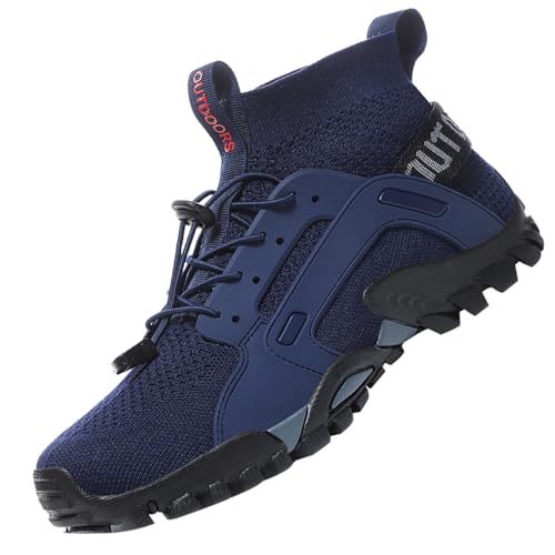 VTASQ Kinder Wanderschuhe Outdoor rutschfest Sneakers Atmungsaktiv Walkingschuhe Laufschuhe Trekking Jungen Mädchen Blau 36 EU von VTASQ