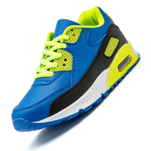 VTASQ Kinder Wanderschuhe rutschfest Outdoor Walkingschuhe Laufschuhe Trekking Atmungsaktiv Sneakers Jungen Mädchen Blau 35 EU von VTASQ