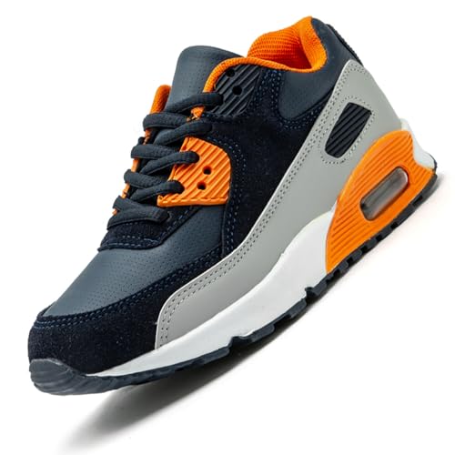 VTASQ Kinder Wanderschuhe rutschfest Outdoor Walkingschuhe Laufschuhe Trekking Atmungsaktiv Sneakers Jungen Mädchen DunkelBlau 36 EU von VTASQ