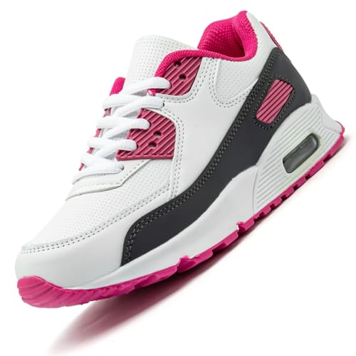 VTASQ Kinder Wanderschuhe rutschfest Outdoor Walkingschuhe Laufschuhe Trekking Atmungsaktiv Sneakers Jungen Mädchen Weiß 31 EU von VTASQ