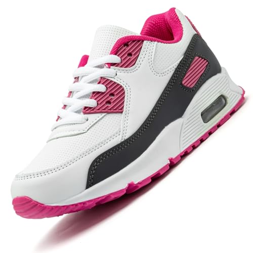 VTASQ Kinder Wanderschuhe rutschfest Outdoor Walkingschuhe Laufschuhe Trekking Atmungsaktiv Sneakers Jungen Mädchen Weiß 38 EU von VTASQ