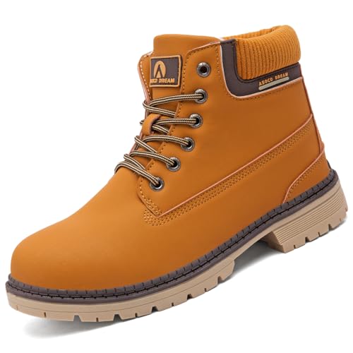 VTASQ Winterstiefel Damen Gefüttert Winterschuhe Wasserdicht Warme Winter Boots Outdoor Wanderschuhe Rutschfest Frauen Schneestiefel Kurzschaft Stiefel Braun EU37 von VTASQ