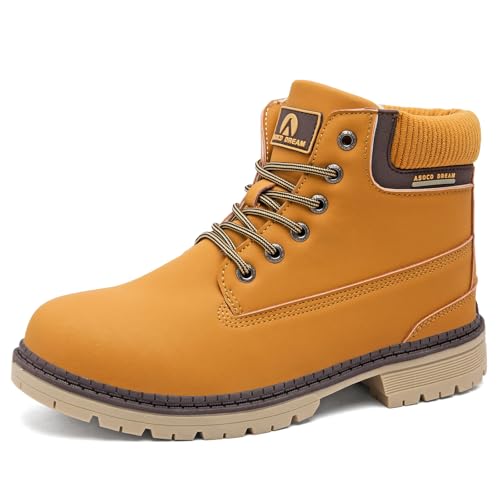 VTASQ Winterstiefel Damen Gefüttert Winterschuhe Wasserdicht Warme Winter Boots Outdoor Wanderschuhe Rutschfest Frauen Schneestiefel Kurzschaft Stiefel Braun EU39 von VTASQ