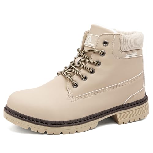 VTASQ Winterstiefel Damen Gefüttert Winterschuhe Wasserdicht Warme Winter Boots Outdoor Wanderschuhe Rutschfest Frauen Schneestiefel Kurzschaft Stiefel Khaki EU41 von VTASQ