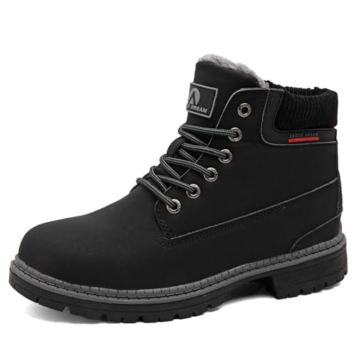 VTASQ Winterstiefel Damen Gefüttert Winterschuhe Wasserdicht Warme Winter Boots Outdoor Wanderschuhe Rutschfest Frauen Schneestiefel Kurzschaft Stiefel Schwarz EU37 von VTASQ