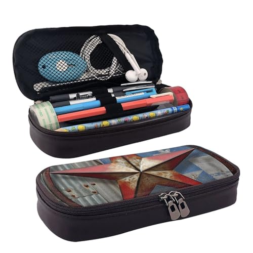 American Wastern Texas Star Federmäppchen mit Reißverschluss, großes Fassungsvermögen, ästhetisches Federmäppchen, tragbar, Büro, Schreibwaren, Make-up-Tasche, Schreibtisch-Organizer-Tasche für American Wastern Texas Star Federmäppchen mit Reißverschluss, großes Fassungsvermögen, ästhetisches Federmäppchen, tragbar, Büro, Schreibwaren, Make-up-Tasche, Schreibtisch-Organizer-Tasche für von VTCTOASY