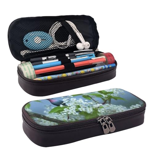 VTCTOASY Federmäppchen mit Vogel-Kirschblütenmotiv, mit Reißverschluss, großes Fassungsvermögen, ästhetisches Federmäppchen, tragbar, Büro, Schreibwaren, Make-up-Tasche, Schreibtisch-Organizer-Tasche VTCTOASY Federmäppchen mit Vogel-Kirschblütenmotiv, mit Reißverschluss, großes Fassungsvermögen, ästhetisches Federmäppchen, tragbar, Büro, Schreibwaren, Make-up-Tasche, Schreibtisch-Organizer-Tasche von VTCTOASY