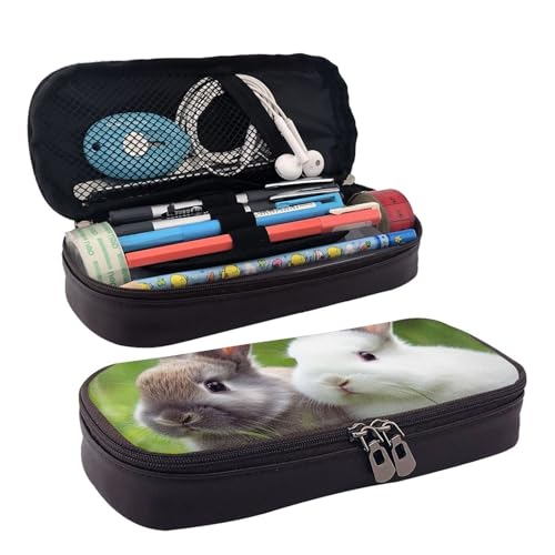 VTCTOASY Gelbes Hunde-Federmäppchen mit Reißverschluss, großes Fassungsvermögen, ästhetisches Federmäppchen, tragbar, Büro, Schreibwaren, Make-up-Tasche, Schreibtisch-Organizer-Tasche, Zwei kleine VTCTOASY Gelbes Hunde-Federmäppchen mit Reißverschluss, großes Fassungsvermögen, ästhetisches Federmäppchen, tragbar, Büro, Schreibwaren, Make-up-Tasche, Schreibtisch-Organizer-Tasche, Zwei kleine von VTCTOASY
