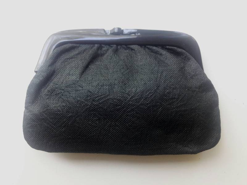 Fab 50Er Geprägte Schwarze Abend Lucite Rahmen Clutch Tasche Made in Italy von VTGBCH