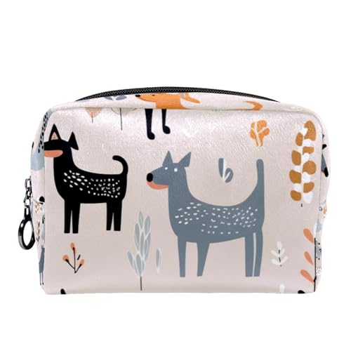 Make up Tasche klein,Make up Reisetasche,Abstrakter handgezeichneter Hund,Make up Organizer Tasche von VTGHDEEQ