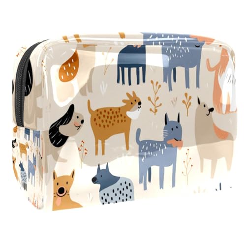 Make up Tasche klein,Make up Reisetasche,Abstrakter handgezeichneter Hund,Make up Organizer Tasche von VTGHDEEQ