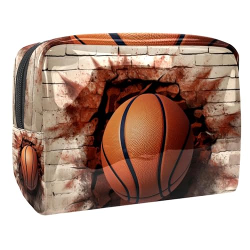 Make up Tasche klein,Make up Reisetasche,Basketballwand mit 3D Muster,Make up Organizer Tasche von VTGHDEEQ