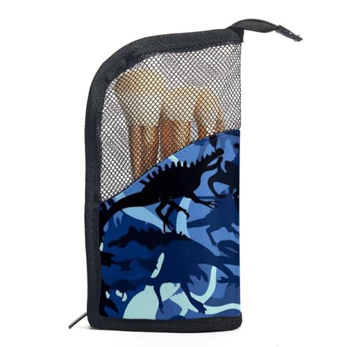 Make up Tasche klein,Make up Reisetasche,Blauer Camouflage Dinosaurier,Make up Organizer Tasche von VTGHDEEQ