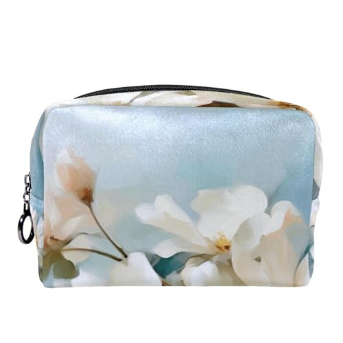 Make up Tasche klein,Make up Reisetasche,Blühende Blume weiße Birnenblüte,Make up Organizer Tasche von VTGHDEEQ