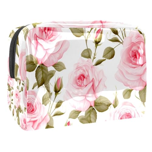 Make up Tasche klein,Make up Reisetasche,Blumen rosa Blume Rose,Make up Organizer Tasche von VTGHDEEQ