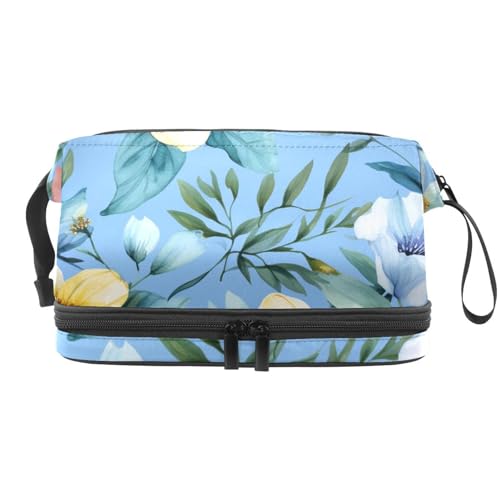 Make up Tasche klein,Make up Reisetasche,Blumenmuster mit tropischen Blumen,Make up Organizer Tasche von VTGHDEEQ