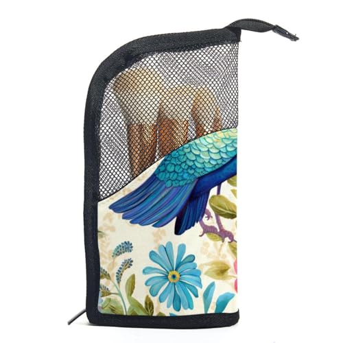 Make up Tasche klein,Make up Reisetasche,Blumenpfau,Make up Organizer Tasche von VTGHDEEQ