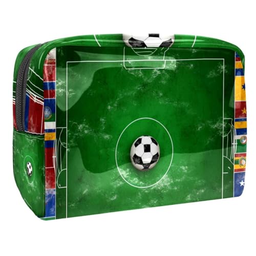 Make up Tasche klein,Make up Reisetasche,FlaggeFußballplatz,Make up Organizer Tasche von VTGHDEEQ