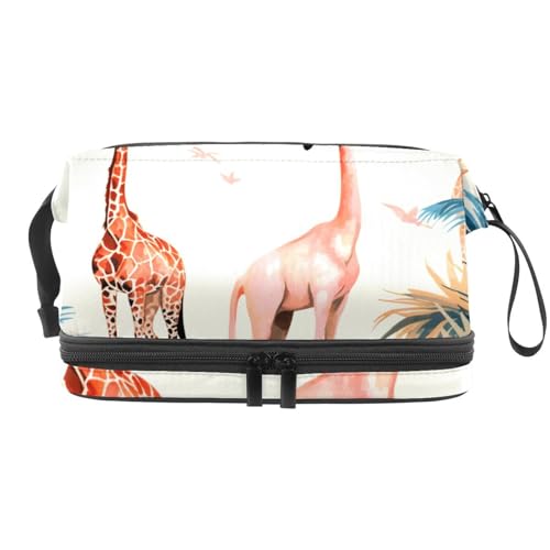 Make up Tasche klein,Make up Reisetasche,Flamingo Giraffen Palme,Make up Organizer Tasche von VTGHDEEQ