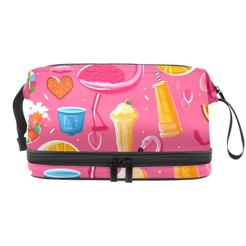 Make up Tasche klein,Make up Reisetasche,Flamingo und Anker rosa Cartoon,Make up Organizer Tasche von VTGHDEEQ