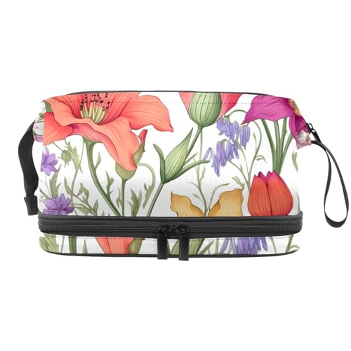 Make up Tasche klein,Make up Reisetasche,Florale Dschungelpflanze,Make up Organizer Tasche von VTGHDEEQ