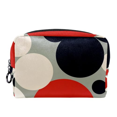 Make up Tasche klein,Make up Reisetasche,Schwarze rote weiße Punkte,Make up Organizer Tasche von VTGHDEEQ