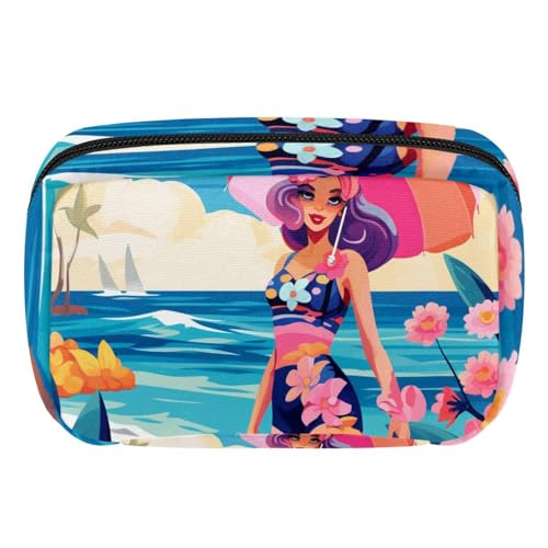 Make up Tasche klein,Make up Reisetasche,Strand Sommer mädchen Meer,Make up Organizer Tasche von VTGHDEEQ