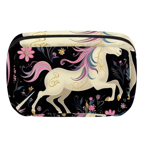 Make up Tasche klein,Make up Reisetasche,Tierische Einhorn Blumenblume,Make up Organizer Tasche von VTGHDEEQ