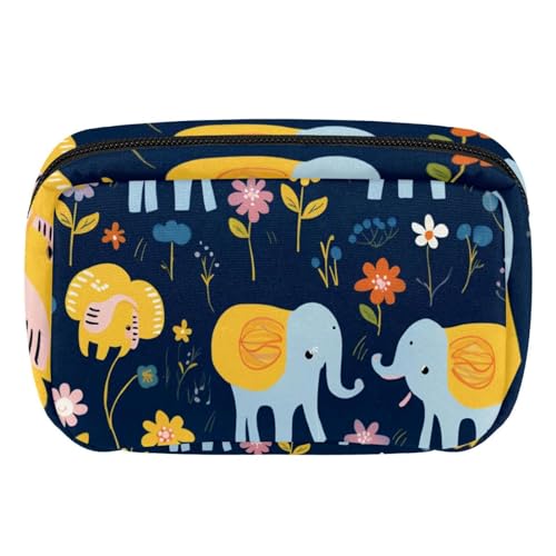 Make up Tasche klein,Make up Reisetasche,Tierische Elefanten Karikatur,Make up Organizer Tasche von VTGHDEEQ