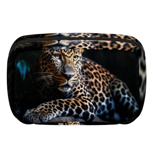 Make up Tasche klein,Make up Reisetasche,Tierportrait Leopard,Make up Organizer Tasche von VTGHDEEQ