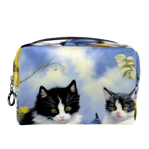 Make up Tasche klein,Make up Reisetasche,Vogel und Katzenblume,Make up Organizer Tasche von VTGHDEEQ