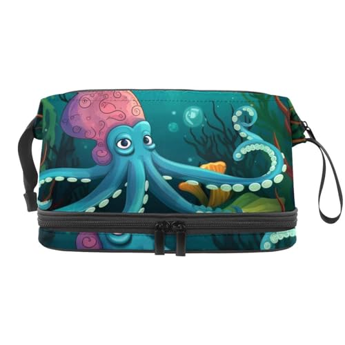 Make up Tasche klein,Make up Reisetasche,großer Teufelsfisch Oktopus,Make up Organizer Tasche von VTGHDEEQ