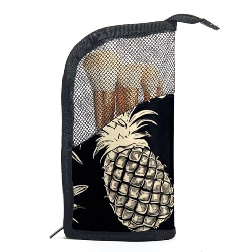 Make up Tasche klein,Make up Reisetasche,schwarz weiße Graffiti Ananas,Make up Organizer Tasche von VTGHDEEQ