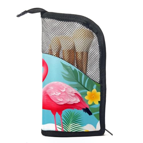 Make up Taschen Organizer,Kosmetiktaschen für Frauen,Flamingo tropisches Sommerfest,kleine Make up Tasche von VTGHDEEQ