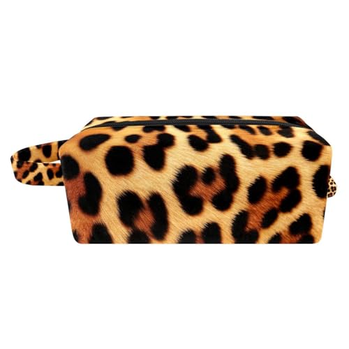 Make up Taschen Organizer,Kosmetiktaschen für Frauen,Tierische Leopardenstruktur,kleine Make up Tasche von VTGHDEEQ