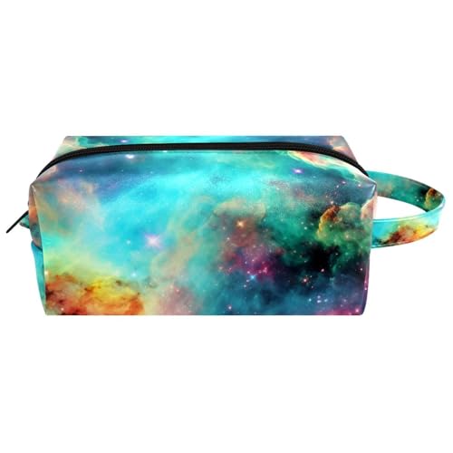 Make up Taschen für Damen,Kulturbeutel für Herren,erstaunliche Galaxie Sterne Nebel Raum,Reise Kosmetiktasche von VTGHDEEQ