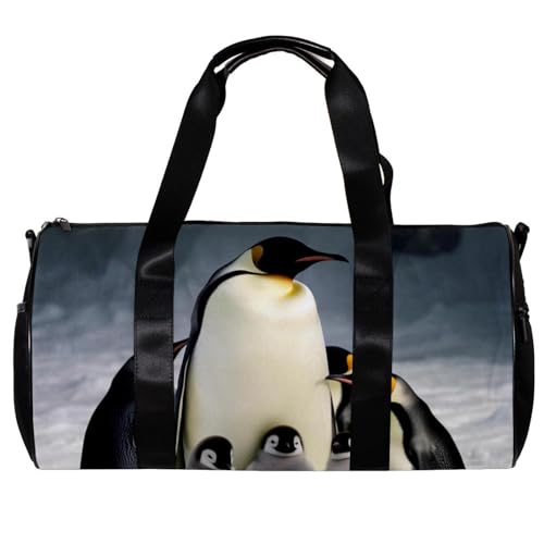 Reisetasche,Herren Sporttasche,Damen Sporttasche,Familie der antarktischen Pinguine,Sporttasche von VTGHDEEQ