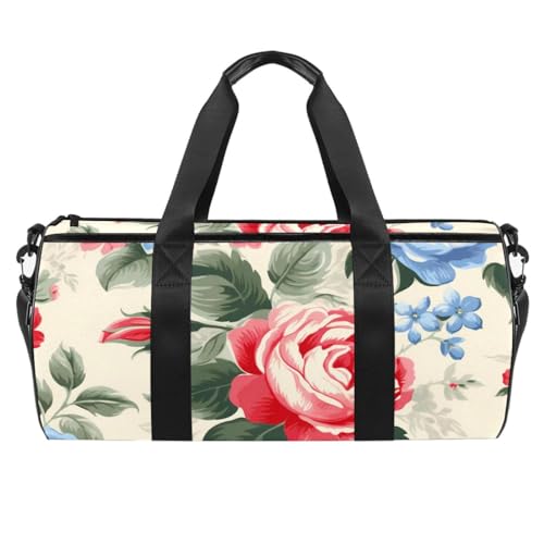 Reisetasche,Herren Sporttasche,Damen Sporttasche,Florale Rosenmalerei,Sporttasche von VTGHDEEQ