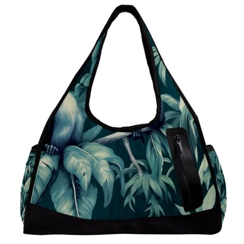 Reisetasche,Herren Sporttasche,Damen Sporttasche,Tieraffe tropischer Baum,Sporttasche von VTGHDEEQ