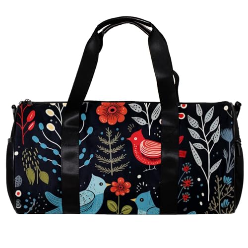 Reisetasche,Herren Sporttasche,Damen Sporttasche,Vogelpflanze Blumenwald,Sporttasche von VTGHDEEQ