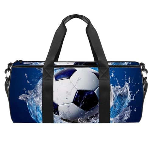 Reisetasche,Herren Sporttasche,Damen Sporttasche,blaues ozeanfußballwasser,Sporttasche von VTGHDEEQ