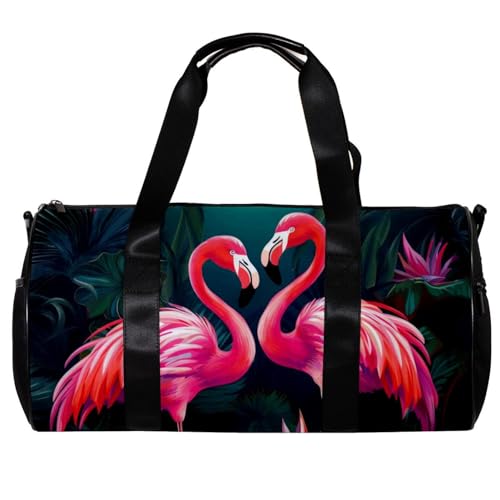 Sporttaschen für Damen,Reisetasche für Reisen,Flamingo Palme tropisch,Sporttasche für Herren von VTGHDEEQ