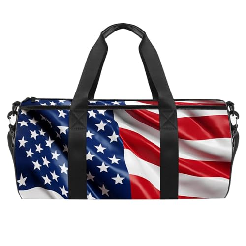 Sporttaschen für Herren,Reisetaschen für Damen,Amerikanische Flagge,Trainingstasche von VTGHDEEQ