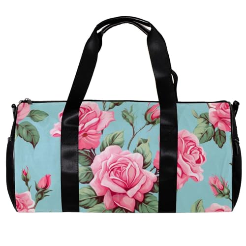 Sporttaschen für Herren,Reisetaschen für Damen,Blumenrose im minimalistischen Stil,Trainingstasche von VTGHDEEQ