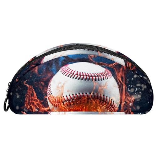 VTGHDEEQ Ästhetisches Federmäppchen,Federmäppchen,Baseball Flamme Sport Wasser,Stiftetui von VTGHDEEQ