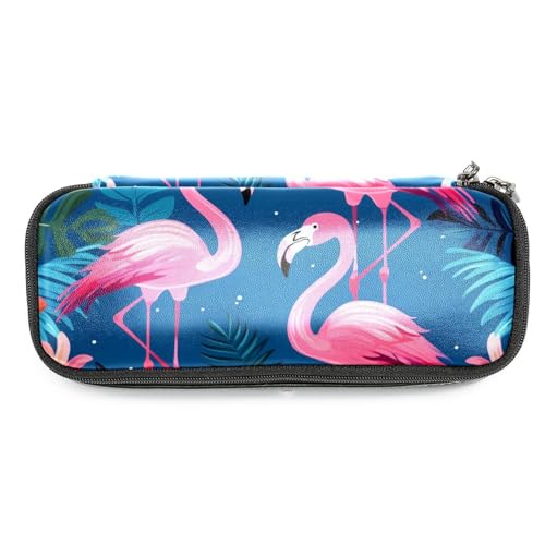 VTGHDEEQ Federmäppchen,kleines Federmäppchen,Tropisches Palmblatt des Flamingos,Stiftetui von VTGHDEEQ