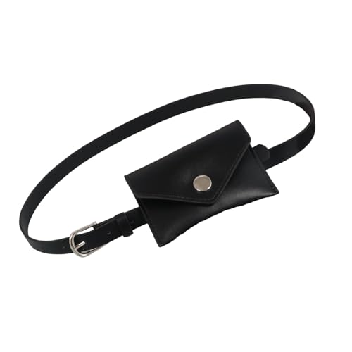 VTIDOBE Dünne Hüftgürteltasche, verstellbarer Hüftgurt, wasserabweisend, Stoffaufbewahrung, Hüfttasche, Schärpe für Damen, Pendeln, Reisen, BK, M von VTIDOBE