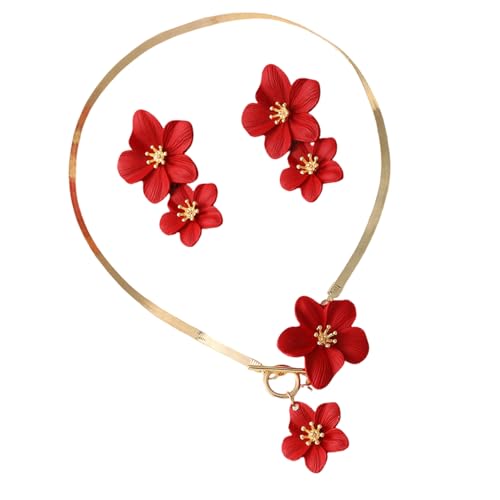 VTIDOBE Frühlingsblumen-Schmuck-Set mit passender Halskette, Ohrringen, Strandurlaub, Legierung, Geschenk für Frauen, leichte, bequeme Ohrringe und Halskette, Einheitsgröße, Wie beschrieben, Wie VTIDOBE Frühlingsblumen-Schmuck-Set mit passender Halskette, Ohrringen, Strandurlaub, Legierung, Geschenk für Frauen, leichte, bequeme Ohrringe und Halskette, Einheitsgröße, Wie beschrieben, Wie von VTIDOBE