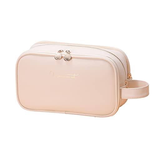 VTIDOBE Make-up-Tasche, Kosmetiktasche für Damen, Reise-Make-up-Handtasche, große Kapazität für den täglichen Gebrauch, Make-up-Pinselhalter, W, Modern von VTIDOBE